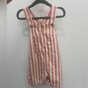 Zara kids Striped Denim Overalls (kids) size 12-18 month